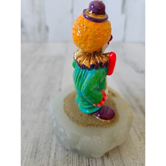 Ron Lee clown neon clock vintage 1991 gold circus figurine statue - Picture 4 of 7